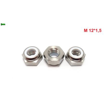 Nakrętka m12 din 985 samohamowana z wkładką nylonową tytanowa tytan grade 5